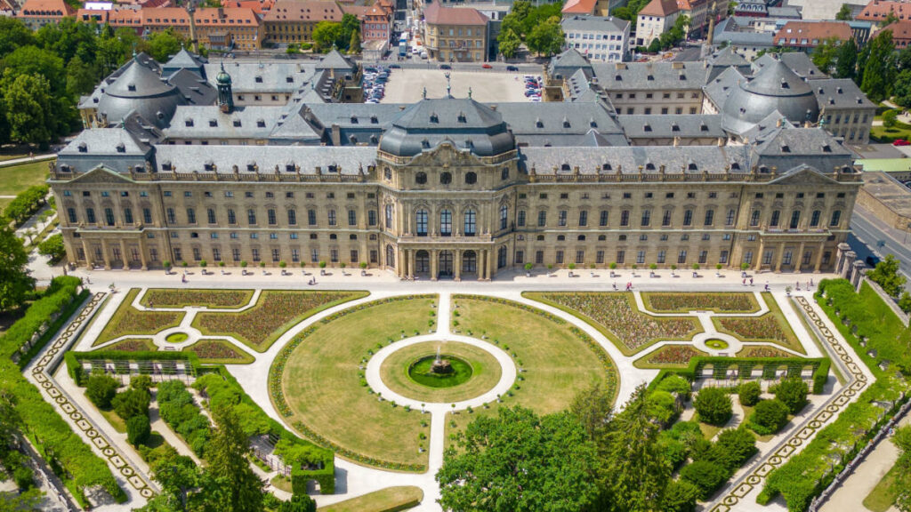 Aerial view of Residence Würzburg, Germany